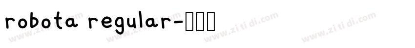 robota regular字体转换